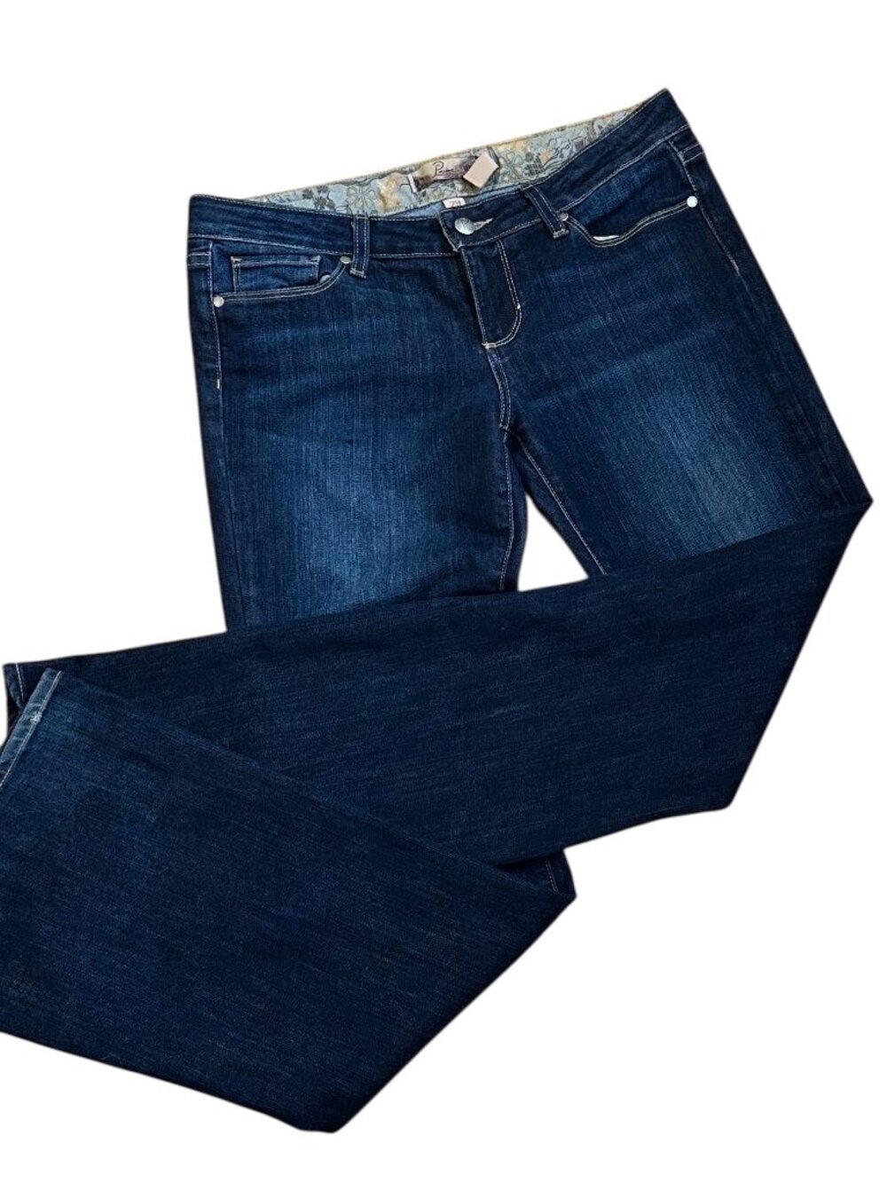 Paige Laurel Canyon Low Rise Bootcut Denim Jeans Size 29 Dark Wash Y2K